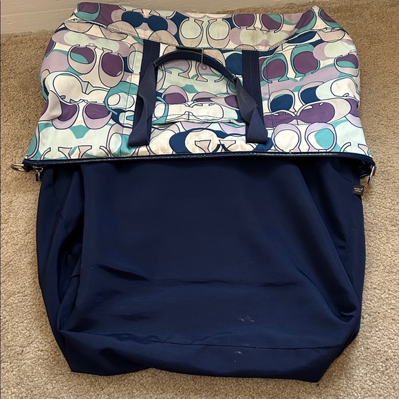 COACH Printed Vinyl Duffle Overnight Bag - Picture 14 of 14